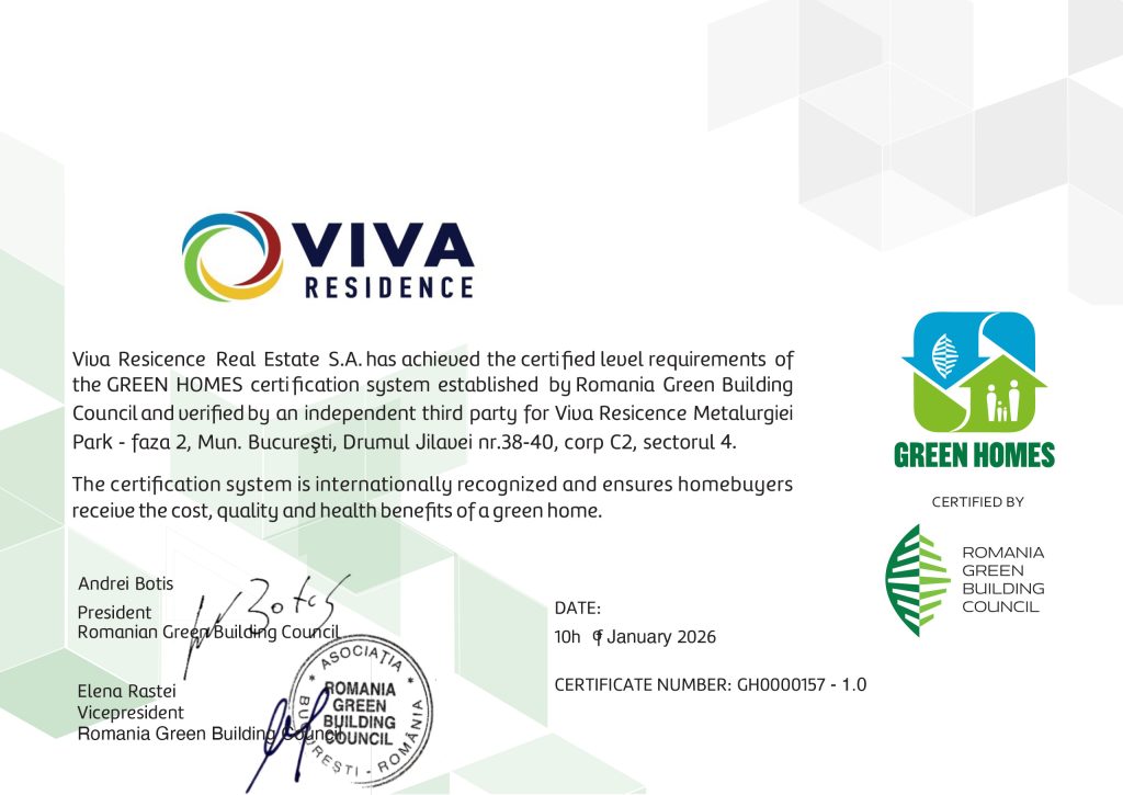 Viva Residence RoGBC certificare 2